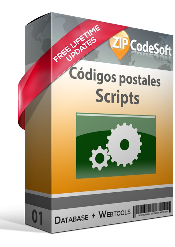 Base de datos de códigos postales PHP / ASP